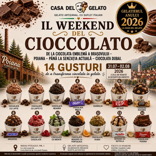 Il Weekend del Cioccolato – 14 gusturi de ciocolată | Casa del Gelato