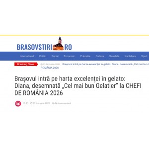 Articol presa Brasov stiri -Casa del Gelato